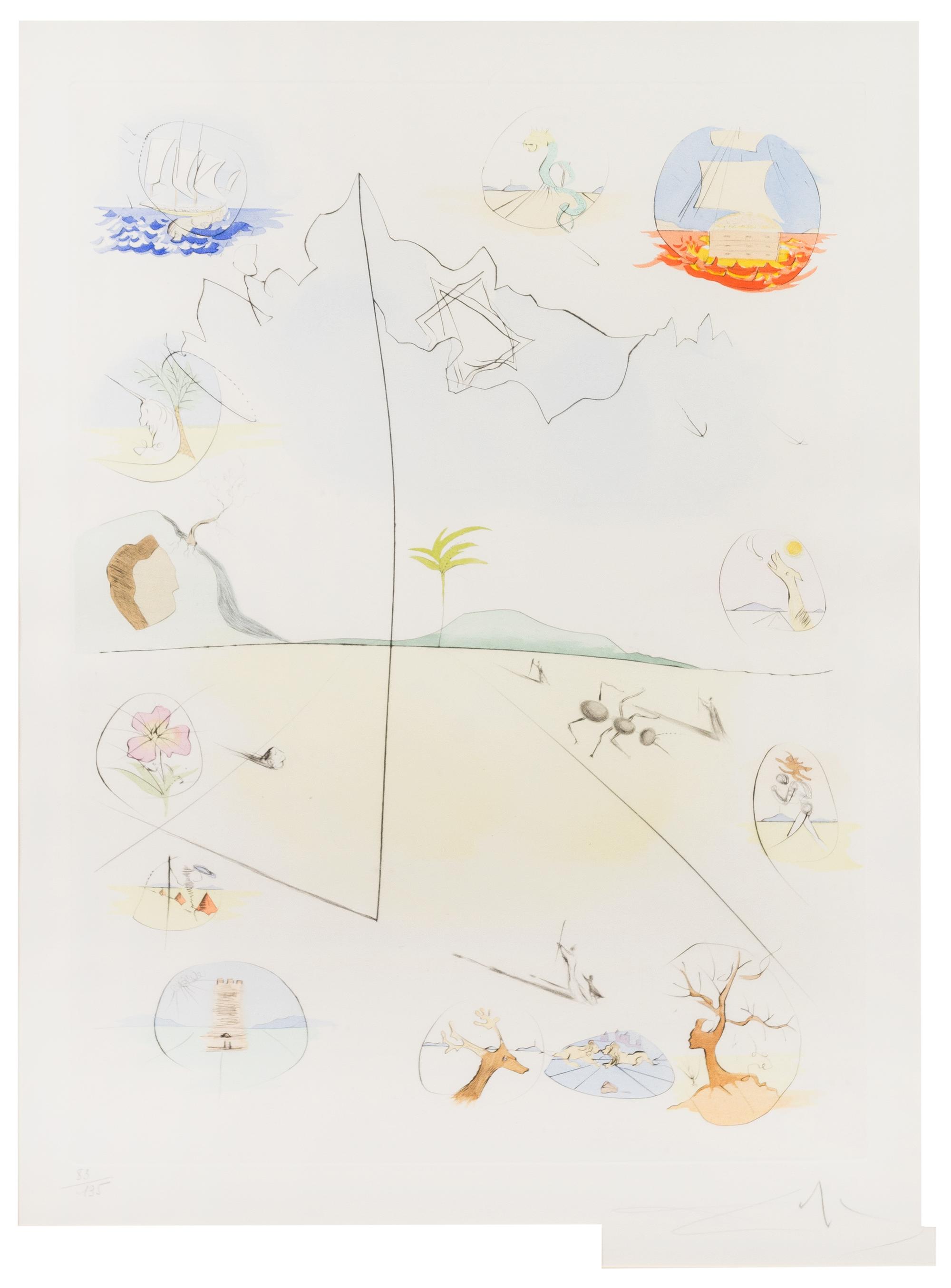 Salvador Dali, (Spanish, 1904 - 1989), Frontispiece from Homage to Israel