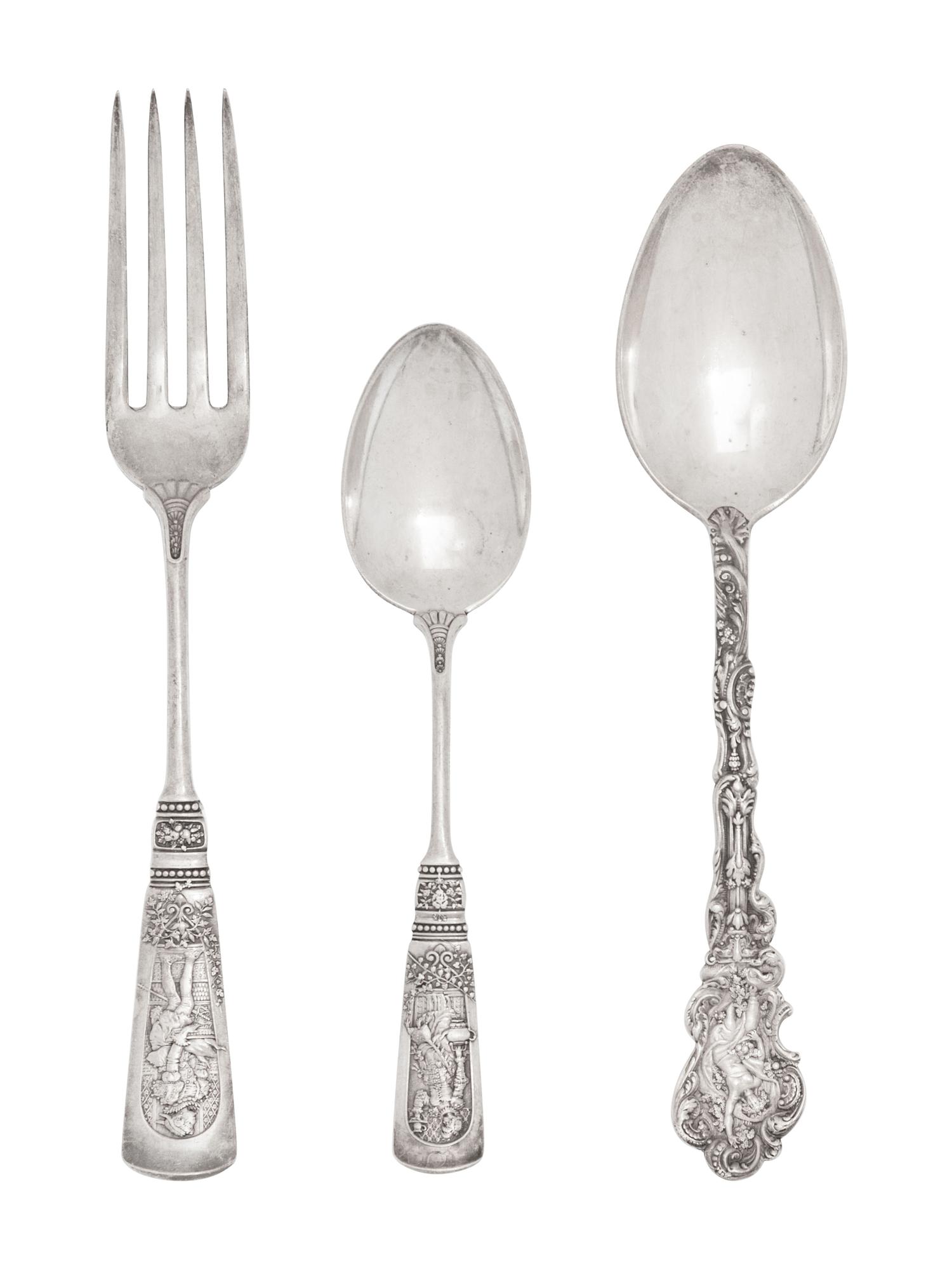 A Collection of American Silver Flatware