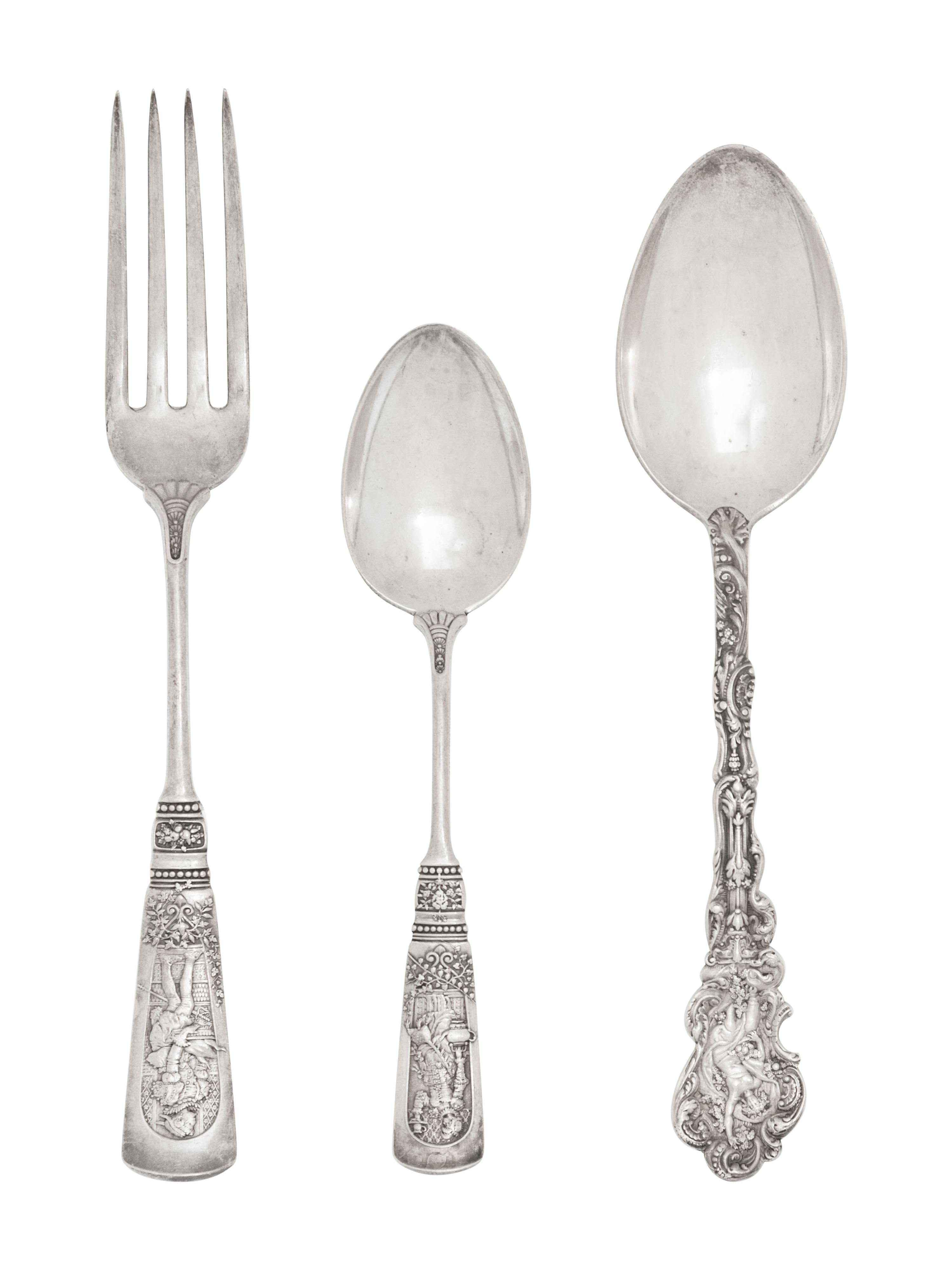 A Collection of American Silver Flatware