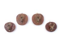 Four Bronze Elk Mounts