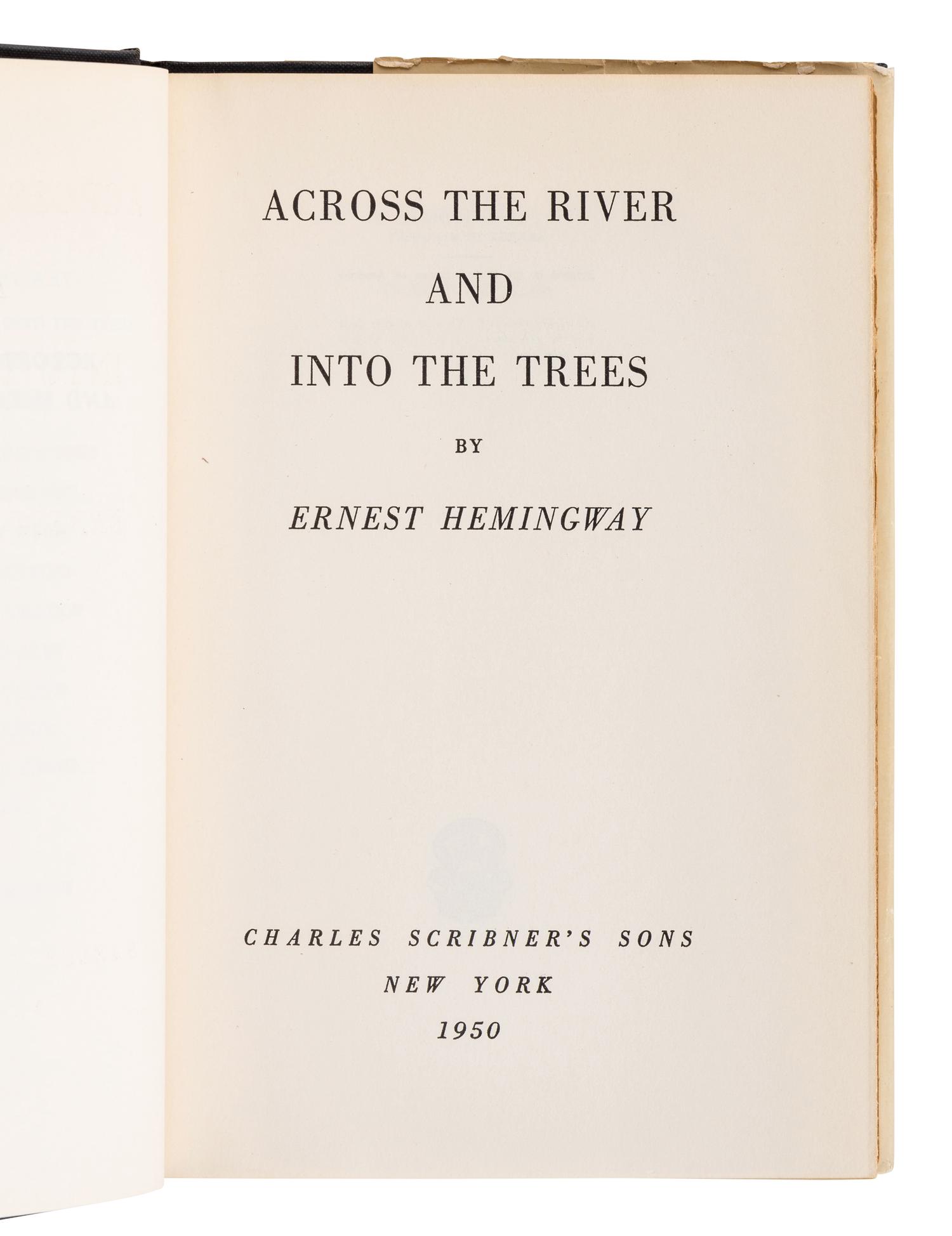 HEMINGWAY, Ernest (1899-1961). A group of 3 works by Hemingway, comprising: