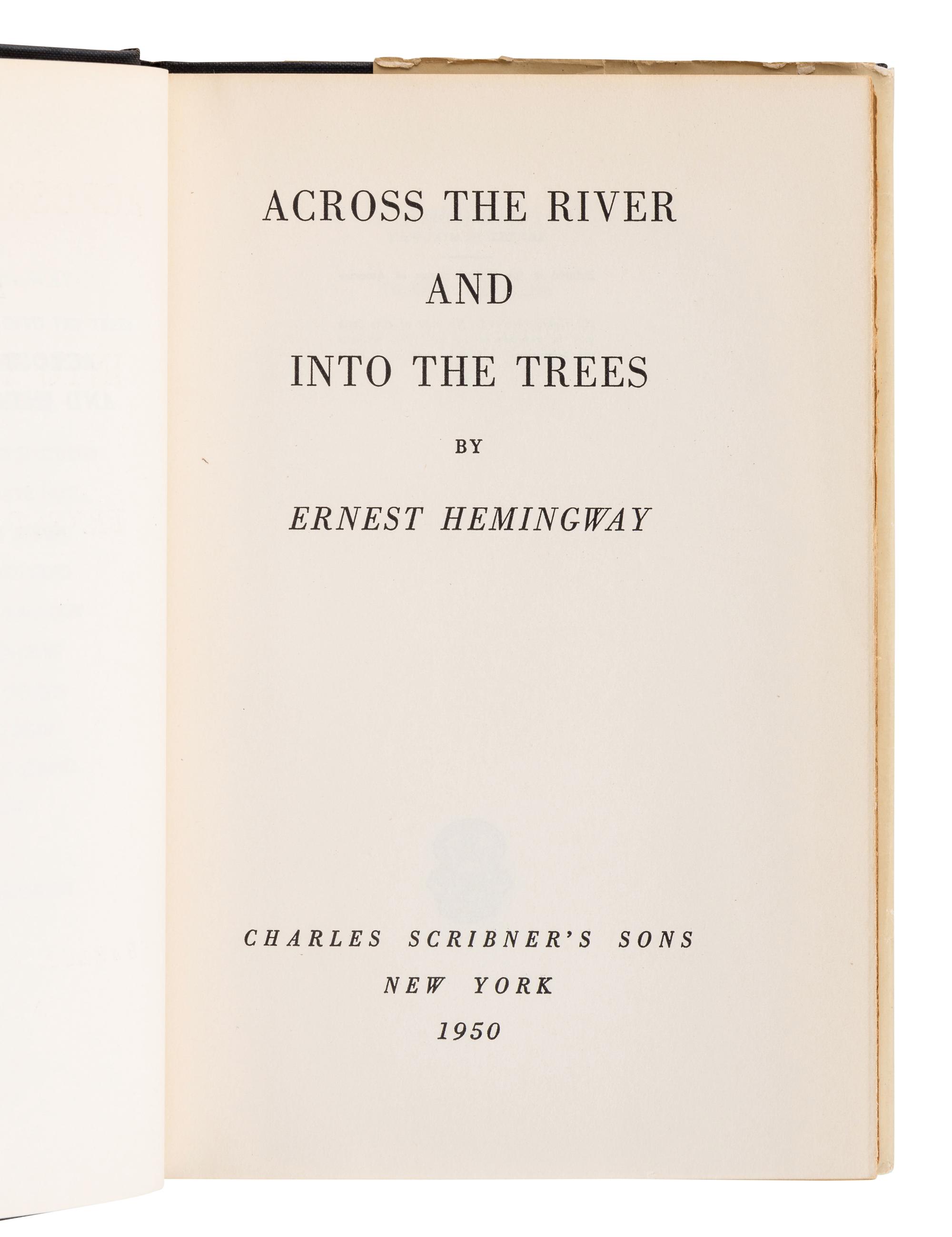 HEMINGWAY, Ernest (1899-1961). A group of 3 works by Hemingway, comprising:
