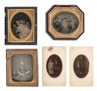 [EARLY PHOTOGRAPHY]. A group of 24 daguerreotypes, ambrotypes, tintypes, and CDVs of children of varying ages, incl. a young boy posed with his dog.