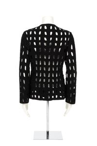 Ralph Rucci Wool Crepe Open Work Design Jacket