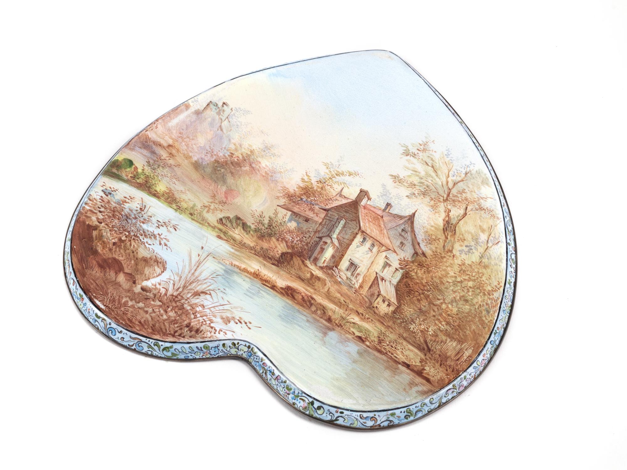 An Austrian Enameled Silver Miniature Tea Service