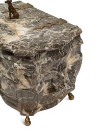 An Italian Carved Marble Tea Caddy