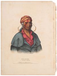 [McKENNEY & HALL]. A group of 4 large folio hand-colored lithographs of Shawnee. 1838.