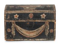A Paint-Decorated Dome-Top Box