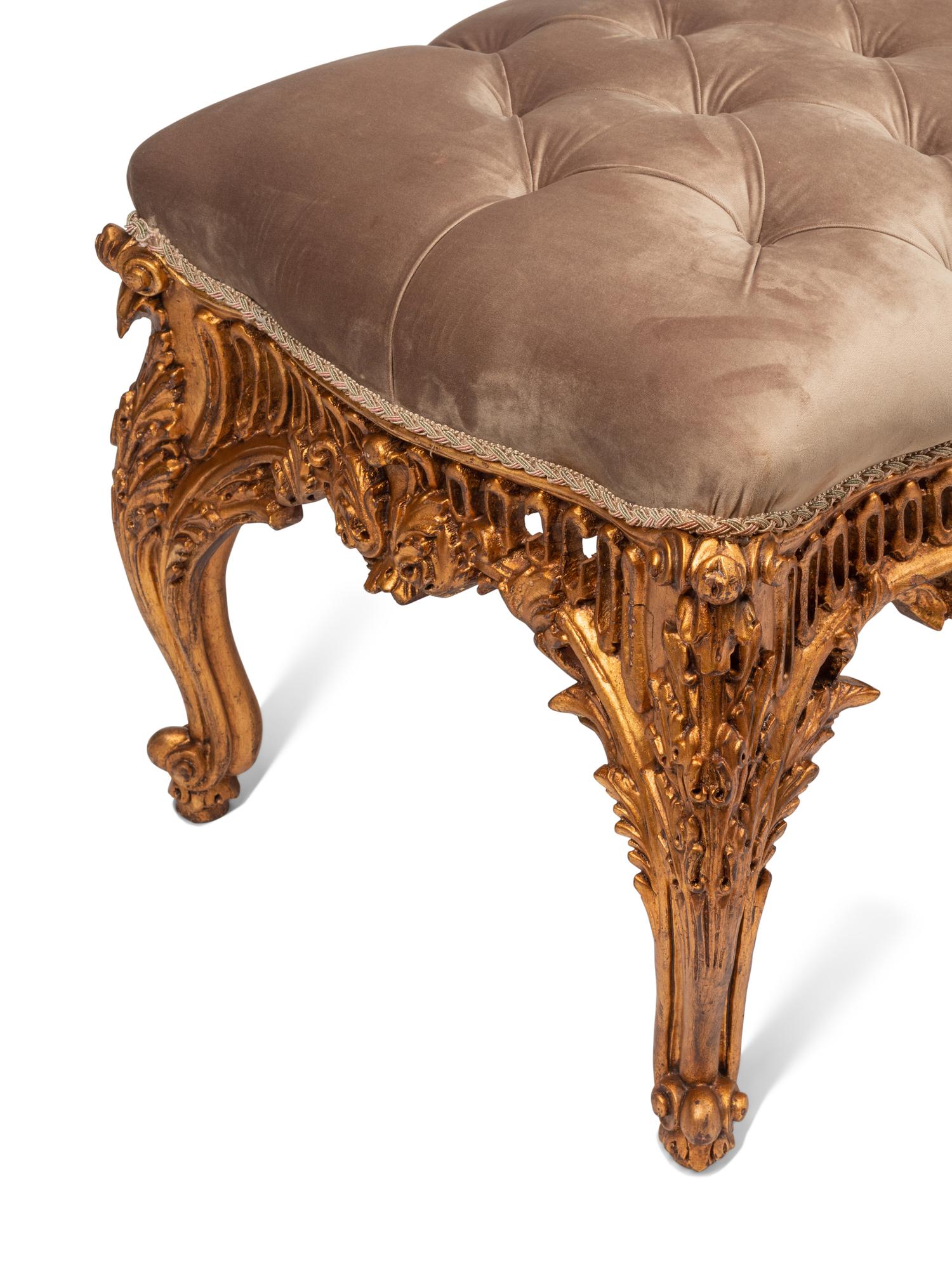 A Pair of Régence Style Giltwood Stools