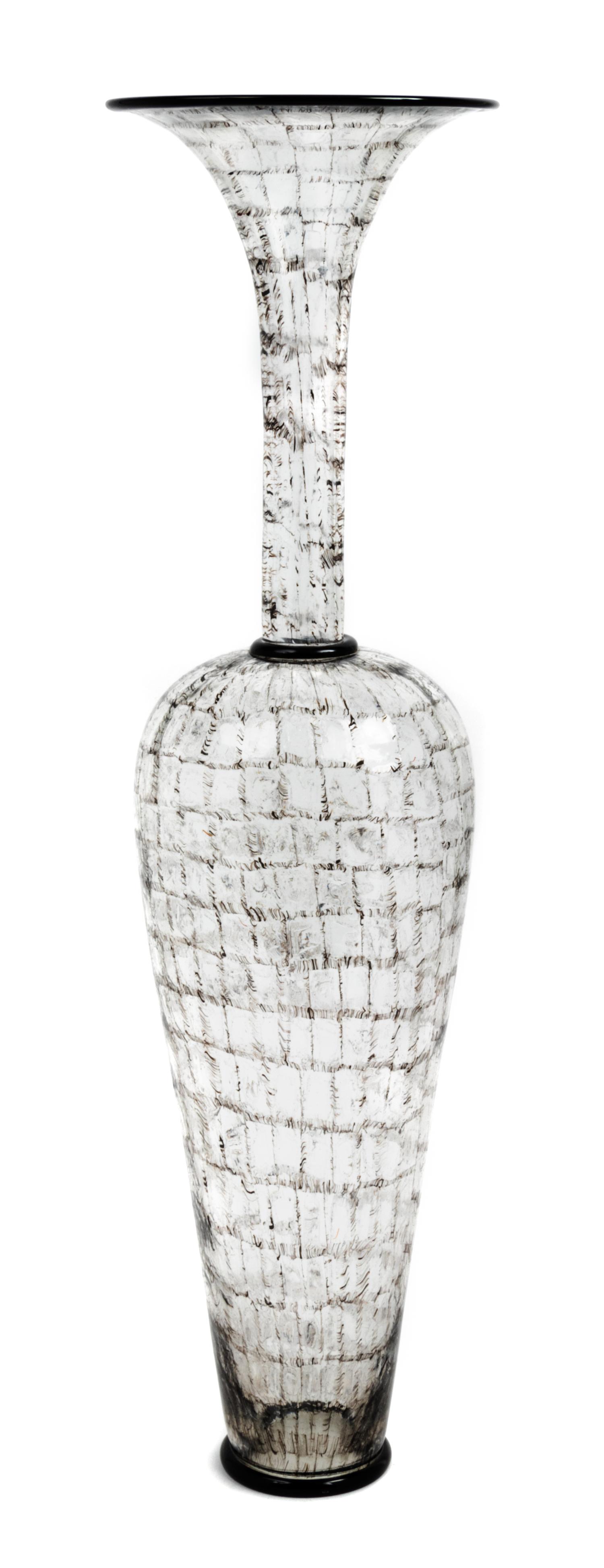Dante Marioni, (American, b. 1964), Black and White Mosaic Vase, 1997
