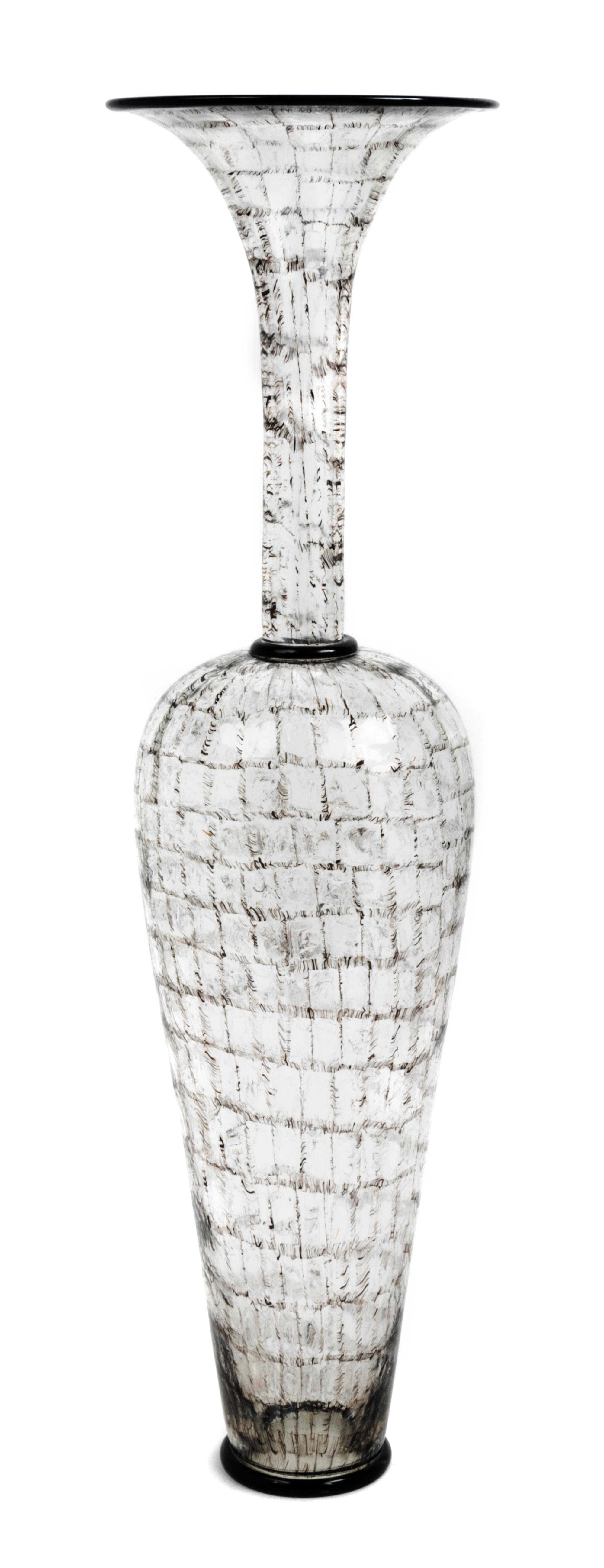 Dante Marioni, (American, b. 1964), Black and White Mosaic Vase, 1997