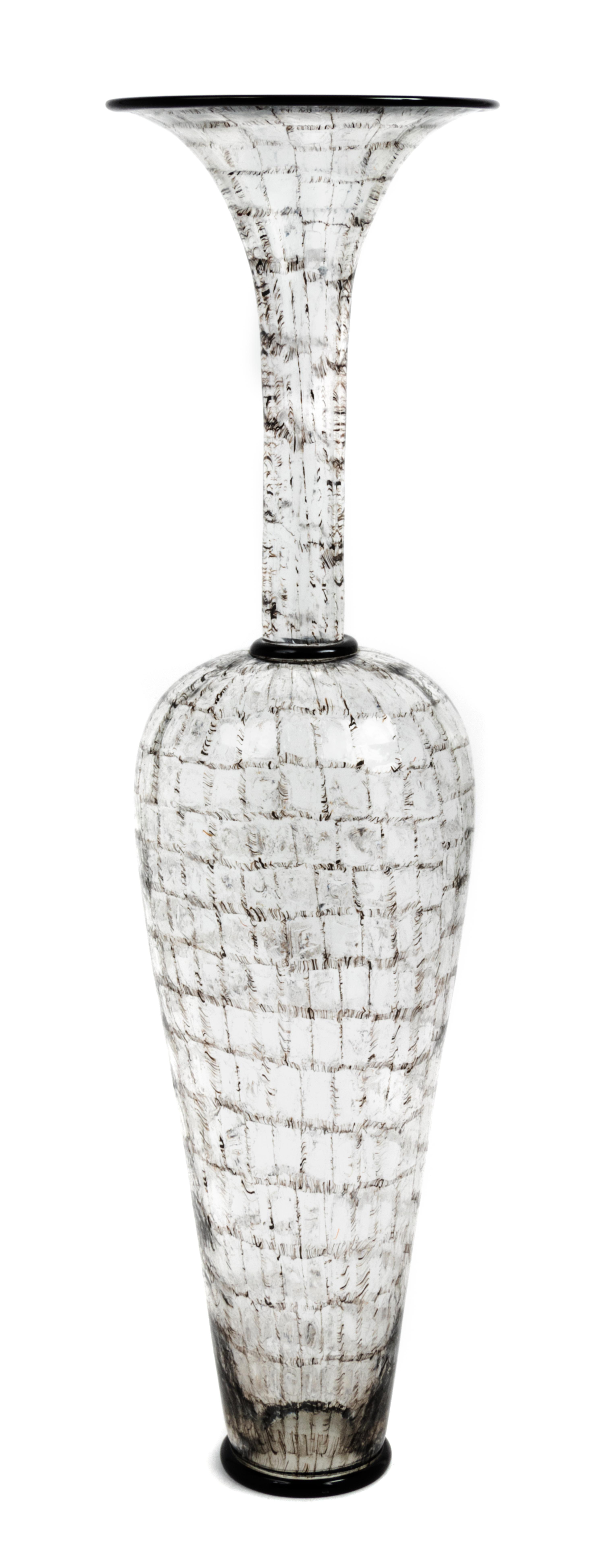 Dante Marioni, (American, b. 1964), Black and White Mosaic Vase, 1997