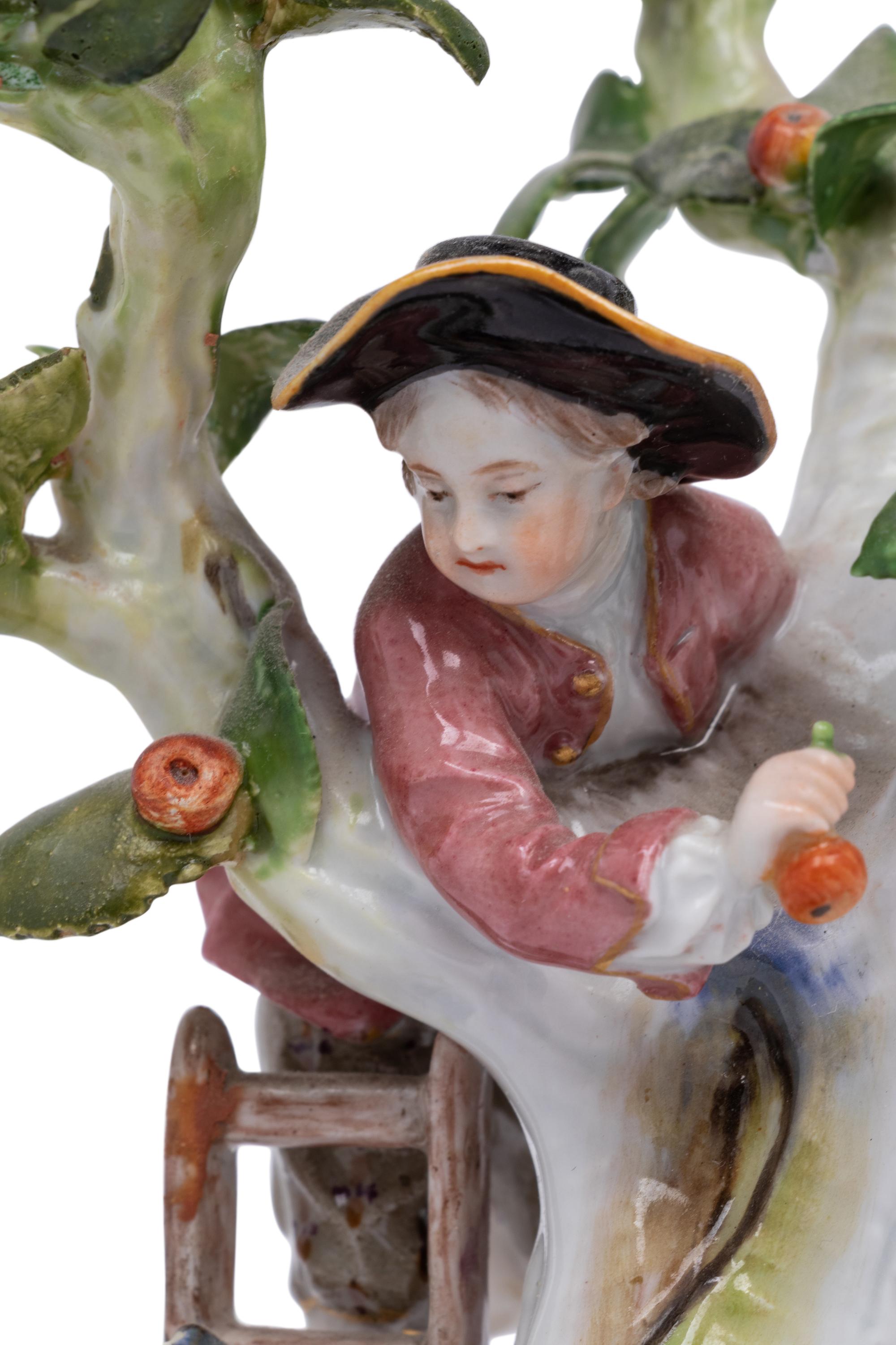 A Meissen Porcelain Group of Figures Around a Tree