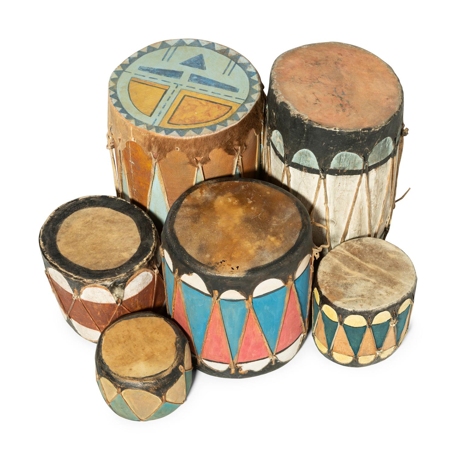 Collection of Cochiti Drums