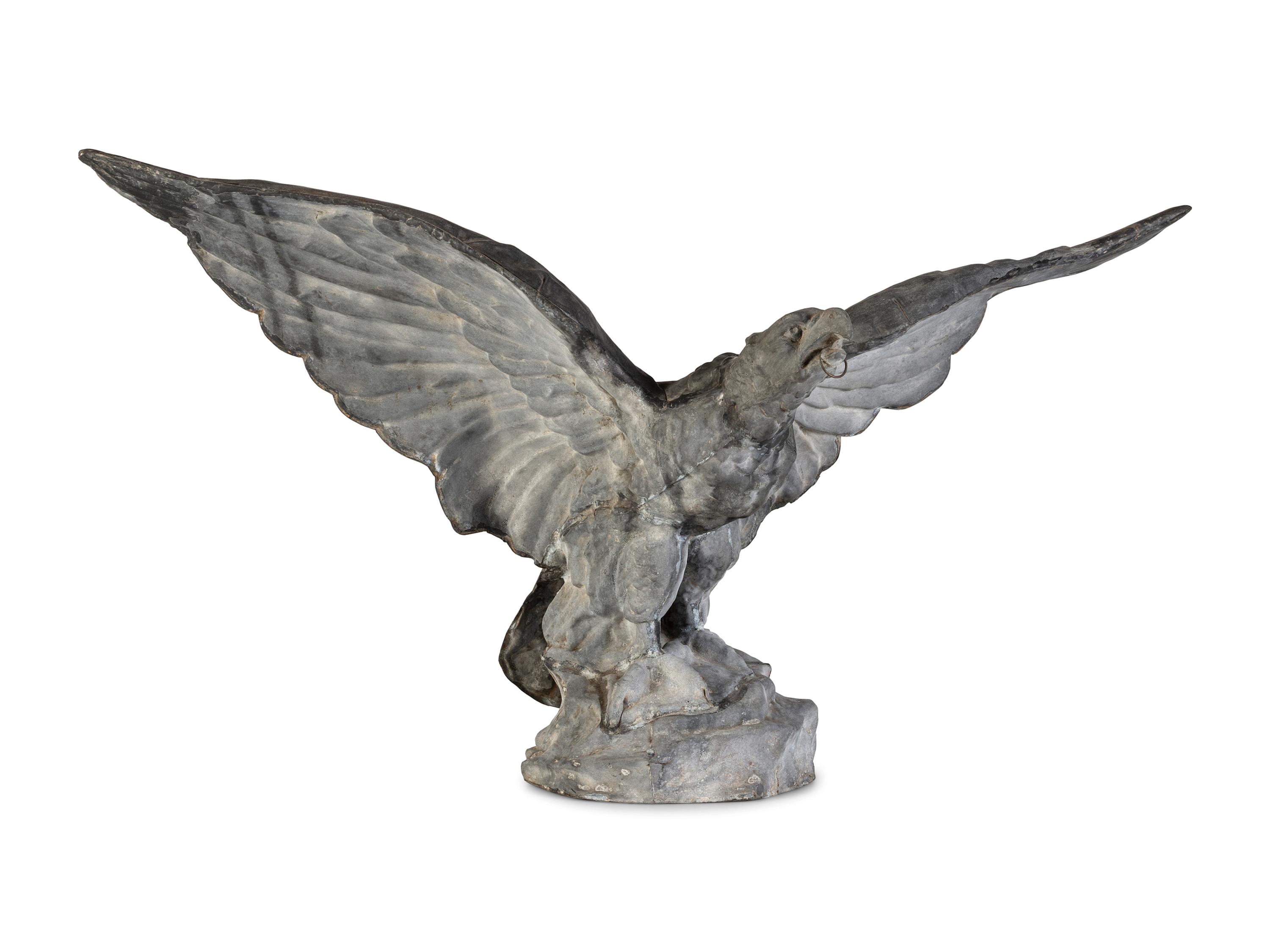 A Cast Zinc Eagle Architectural Finial
