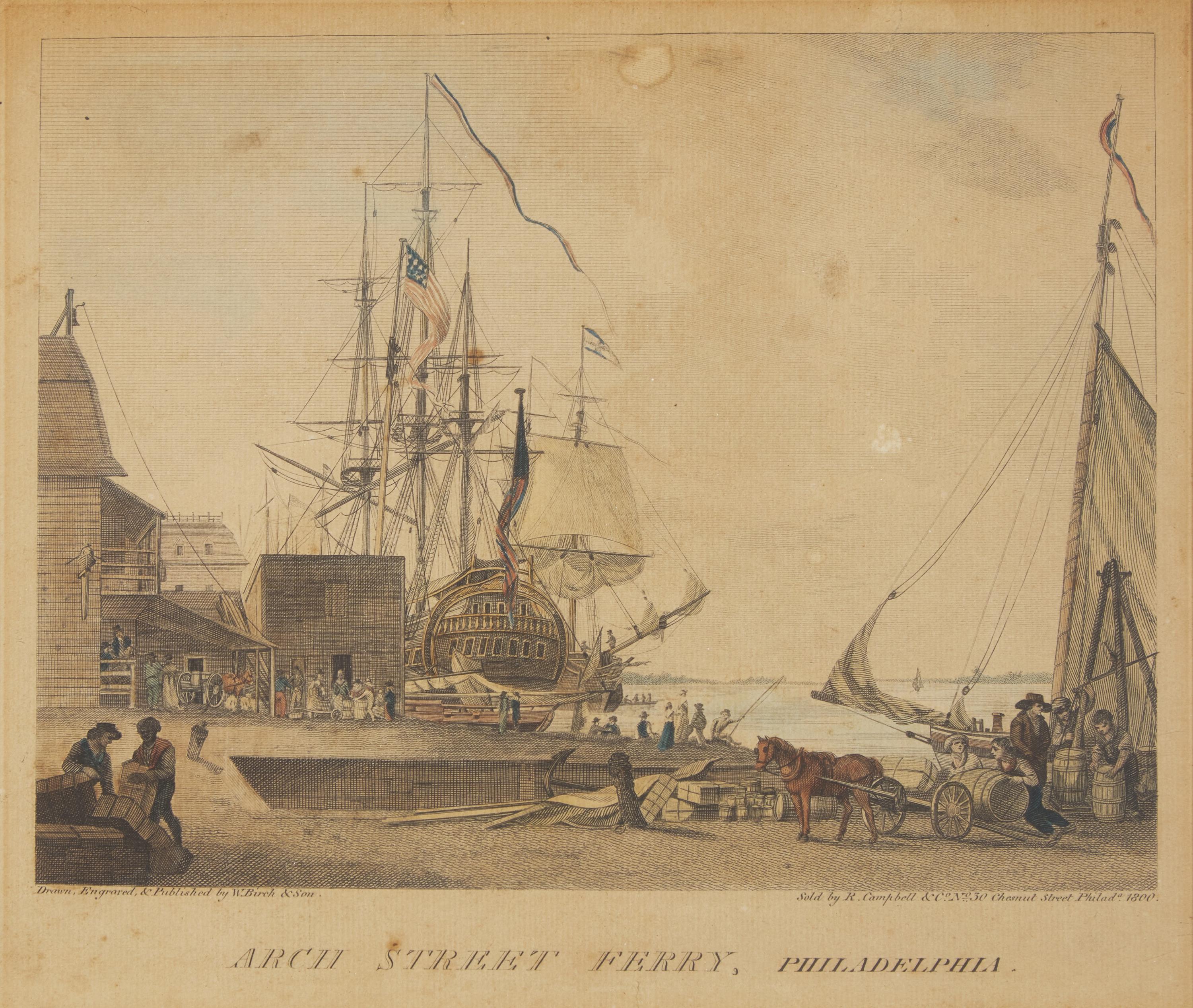 [Prints] Birch, William. Pair of Prints from The City of Philadelphia