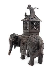 A Bronze Elephant-Form Incense Burner