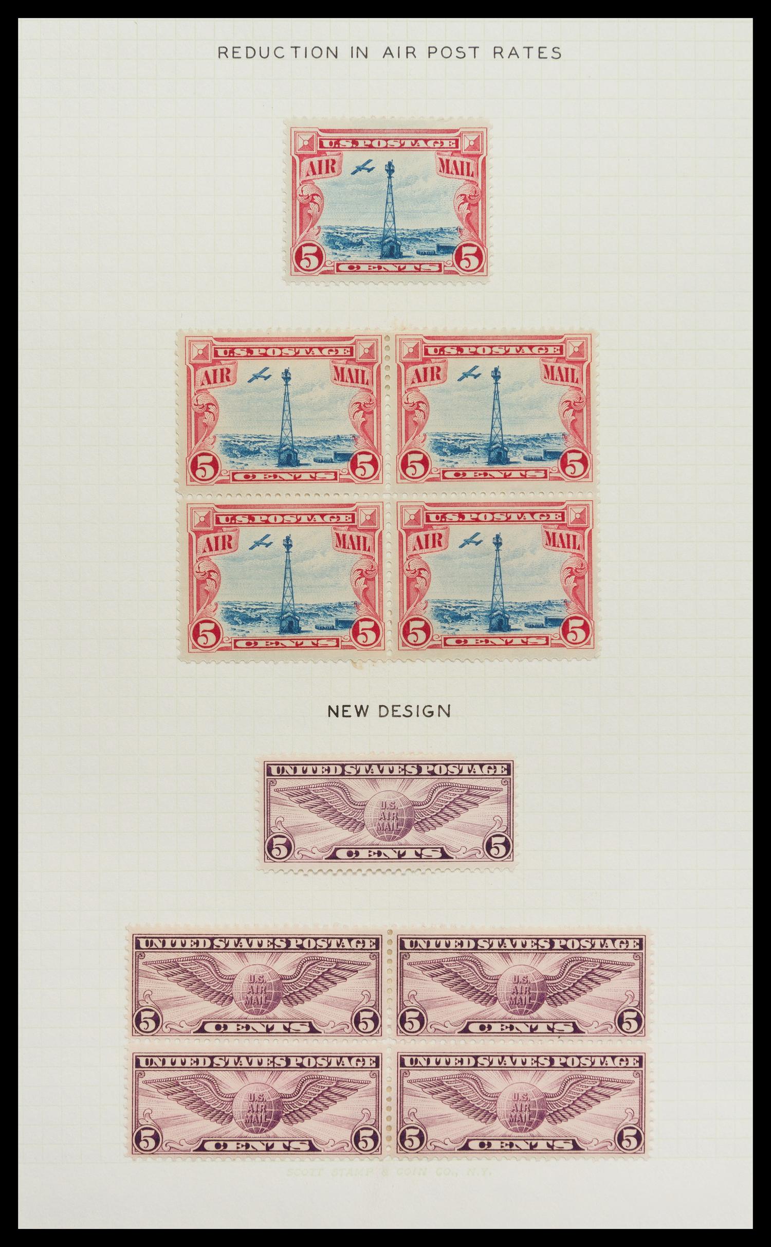 A Collection of United States Airmail Stamps — 1918-1929