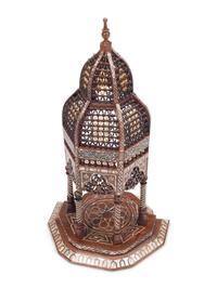 A Pair of Moorish Style Marquetry Wall Brackets