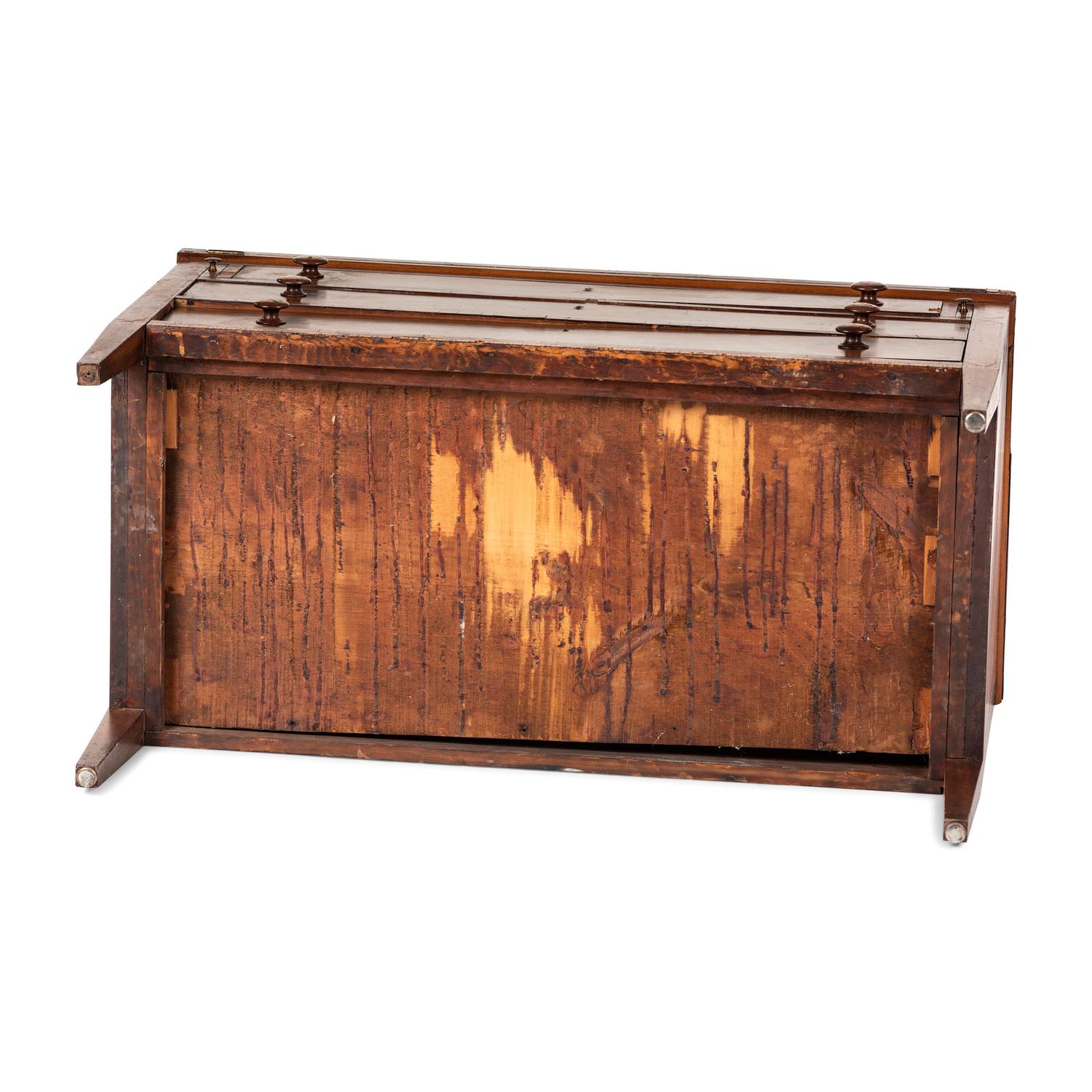 A Federal Inlaid Mahogany and Tambour-Front Desk-and-Bookcase
