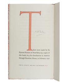 [FOUNTAIN PRESS]. MILNE, Alan Alexander (1882-1956). When I Was Very Young . New York and London: The Fountain Press and Methuen and Company, Ltd, 1930.