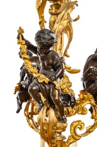 A Massive Louis XV Style Gilt Bronze Figural Sixty-Light Chandelier