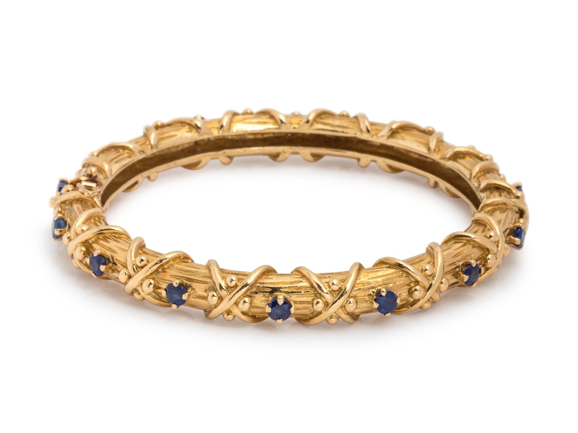 Tiffany & Co., Sapphire Bangle Bracelet