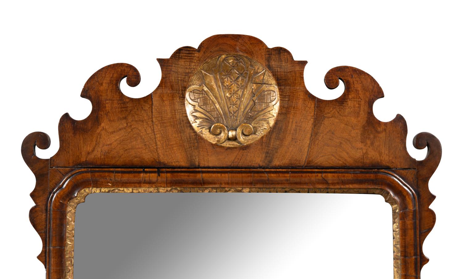 A George III Parcel-Gilt Mahogany Mirror