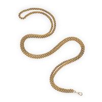 Yellow Gold Watch Chain