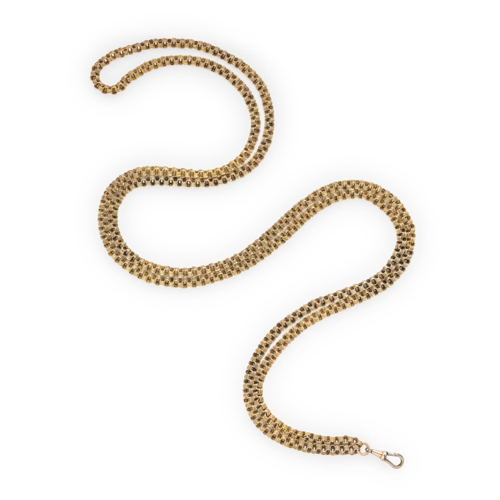 Yellow Gold Watch Chain