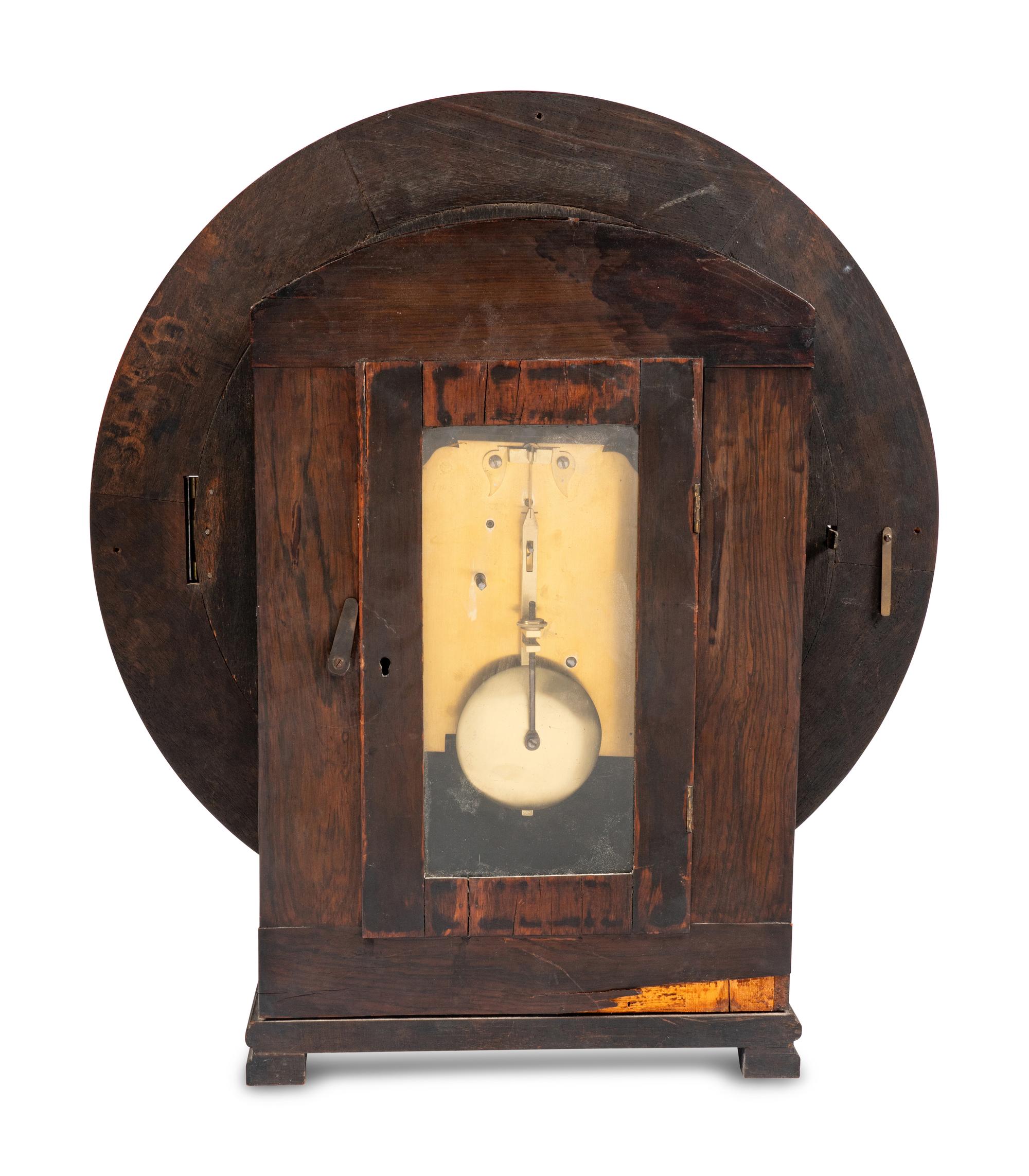 An English Oak Framed World Time Wall Clock