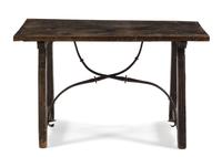 A Spanish Baroque Walnut Trestle Table Height 25 1/2 x width 42 1/2 x depth 23 1/8 inches. — 17TH CENTURY