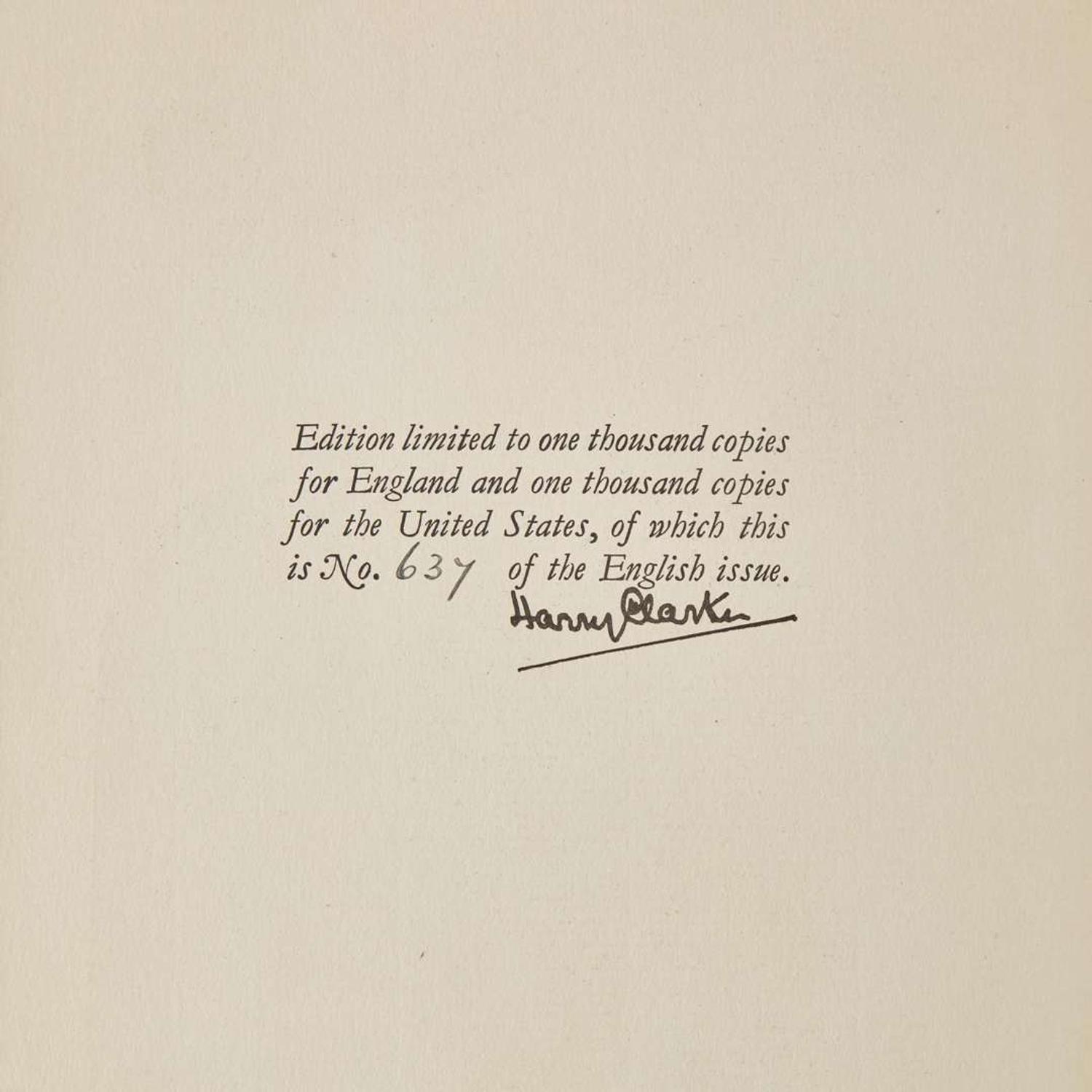 [Children's & Illustrated] [Clarke, Harry] Group of Two Signed Limited Editions