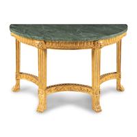 A George III Style Giltwood Marble-Top Console Table