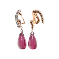 LUZ CAMINO, DIAMOND AND RUBY CONVERTIBLE EARRINGS