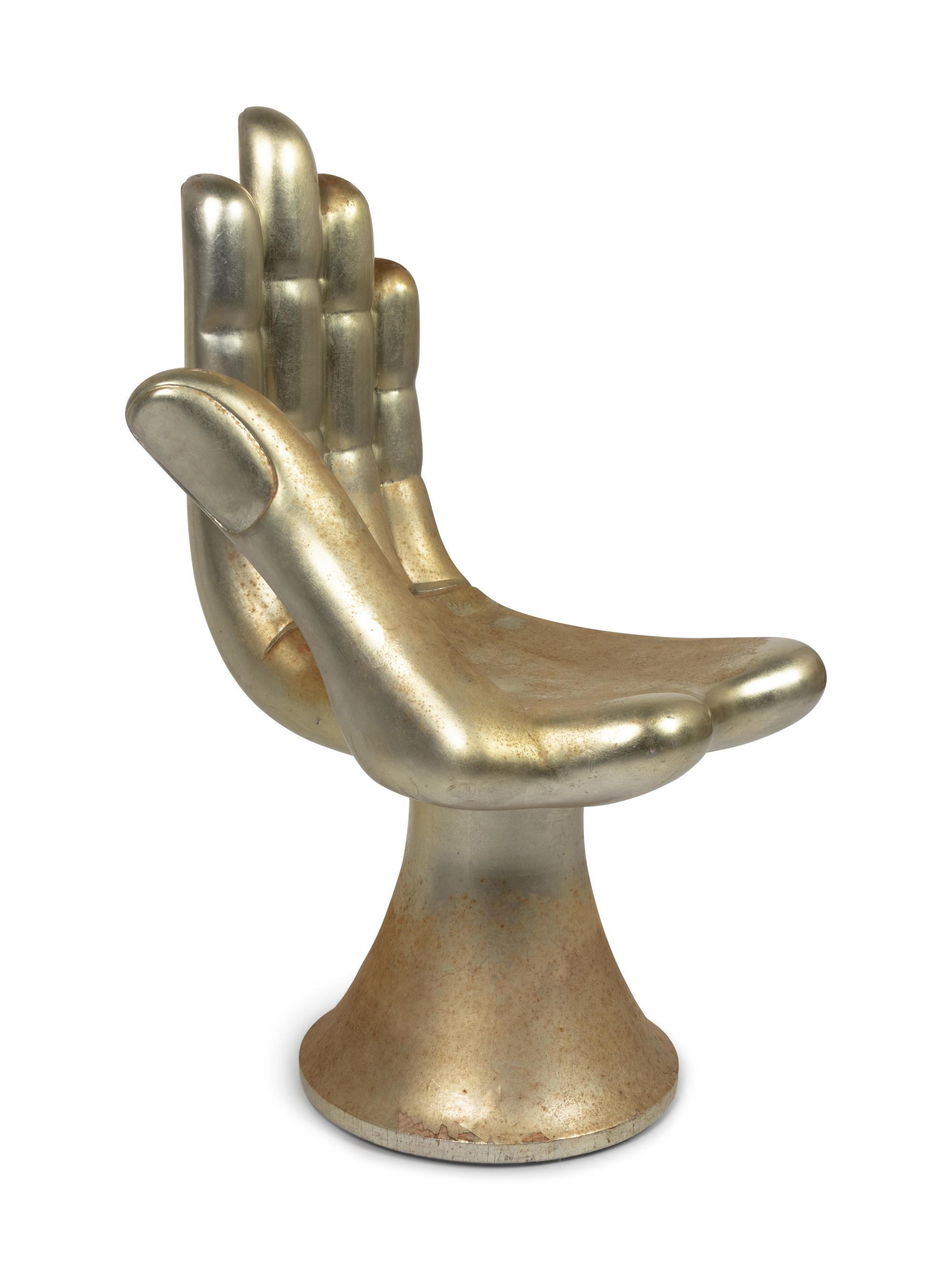 A Pedro Friedeberg Giltwood Chair