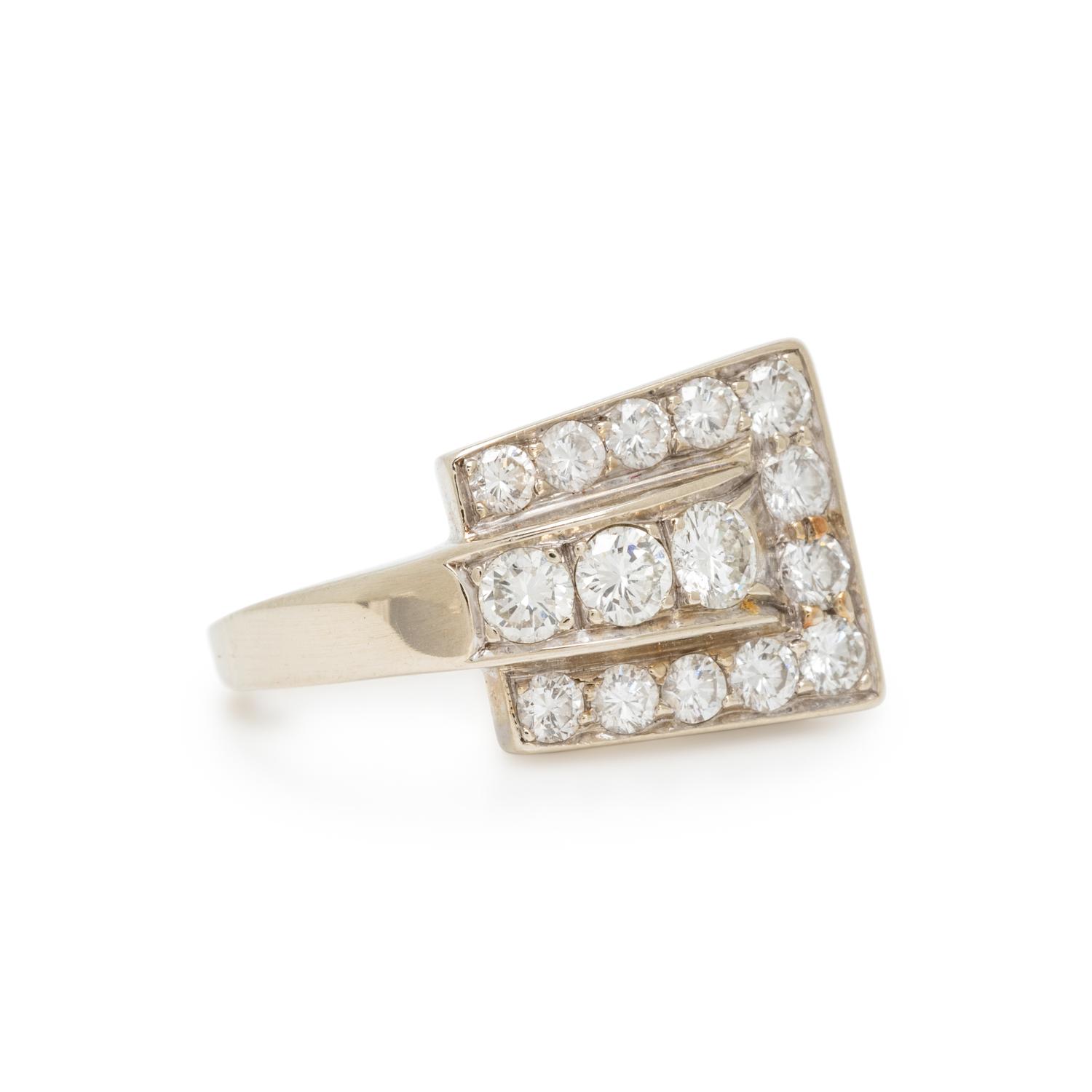 DIAMOND BUCKLE RING