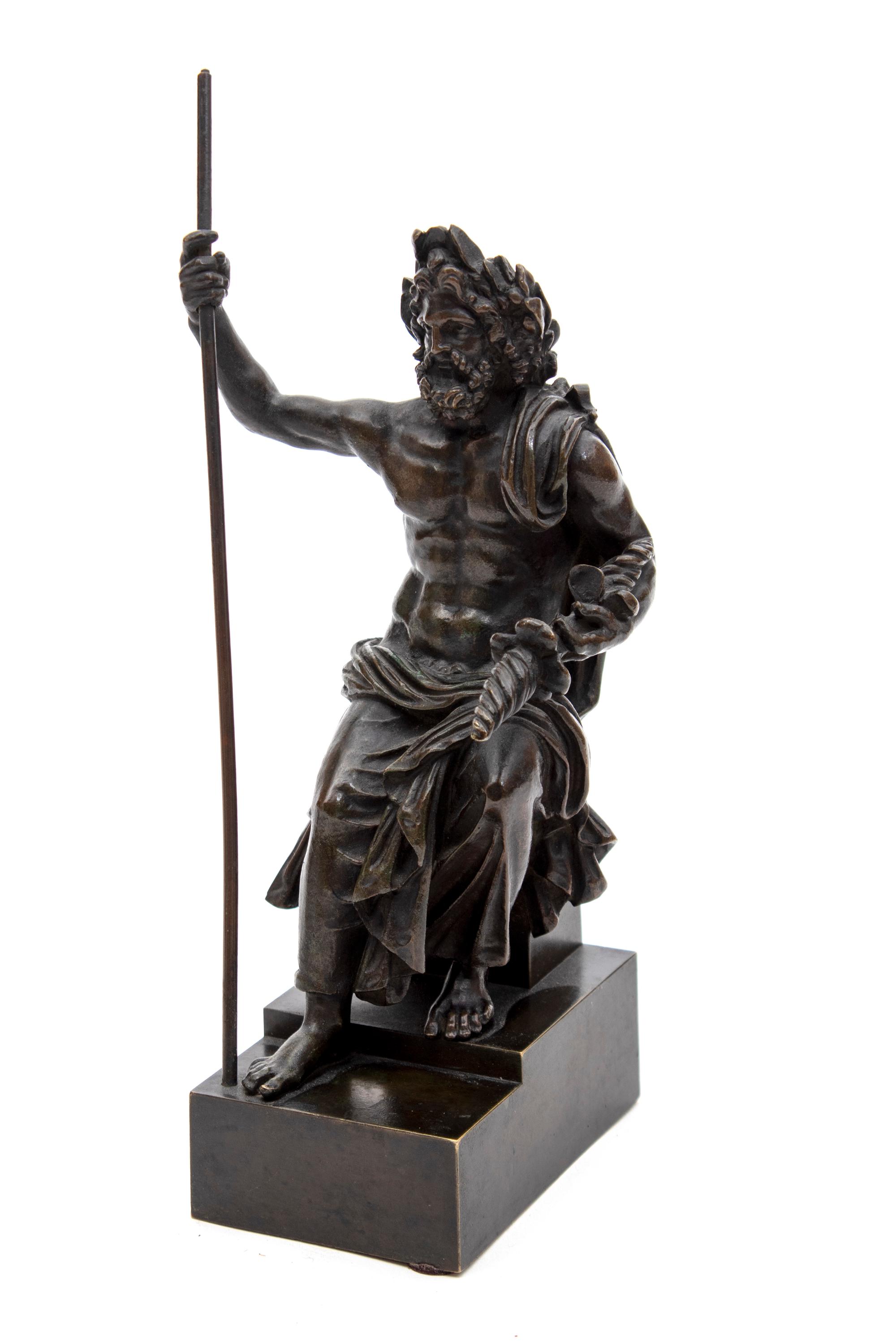 A Bronze Figure of Zeus the Father of Gods — 19TH CENTURY