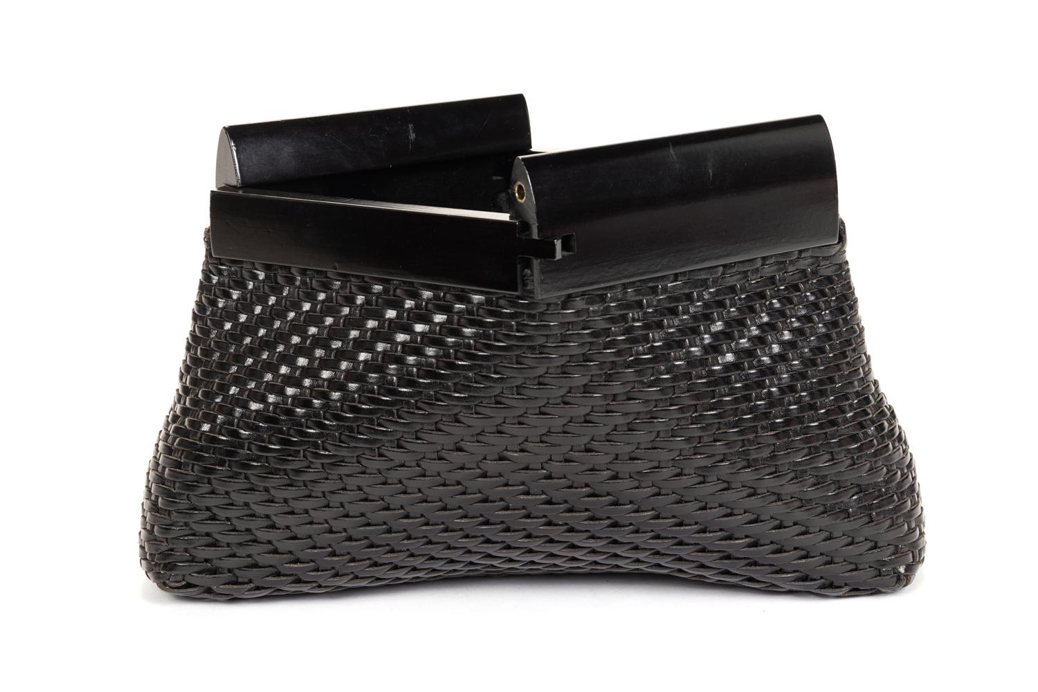 Four Woven Leather Handbags: Two Bottega Veneta, One Fendi, and One De Vecchi, 1980s