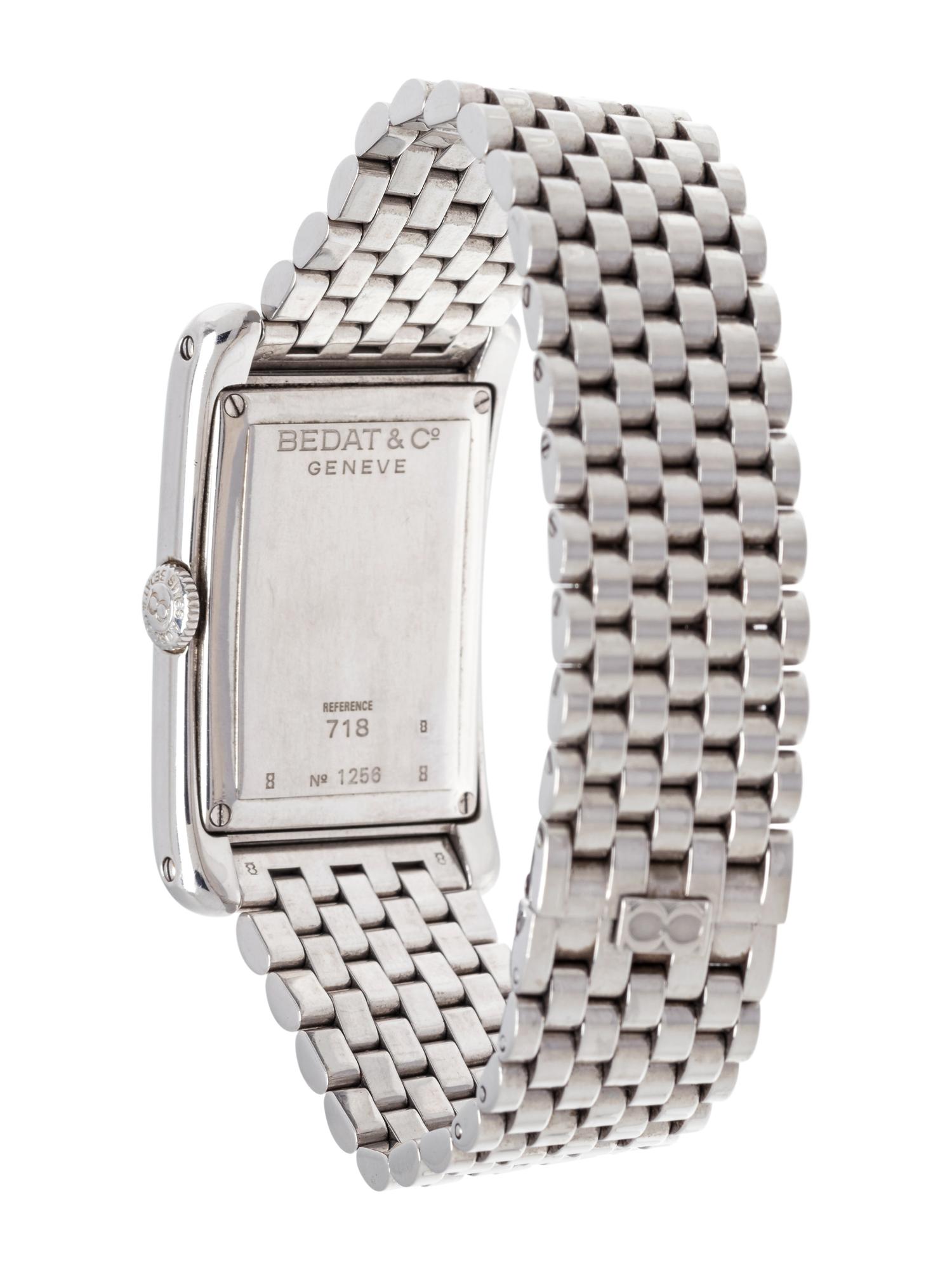 BEDAT & CO., STAINLESS STEEL REF. 718 'NO. 7' WRISTWATCH
