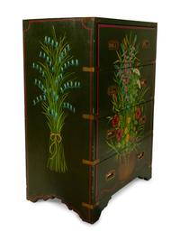 A Campaign Style Painted Secretary/Chest — 20TH/21ST CENTURY