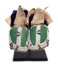 Sioux Beaded Hide Moccasins