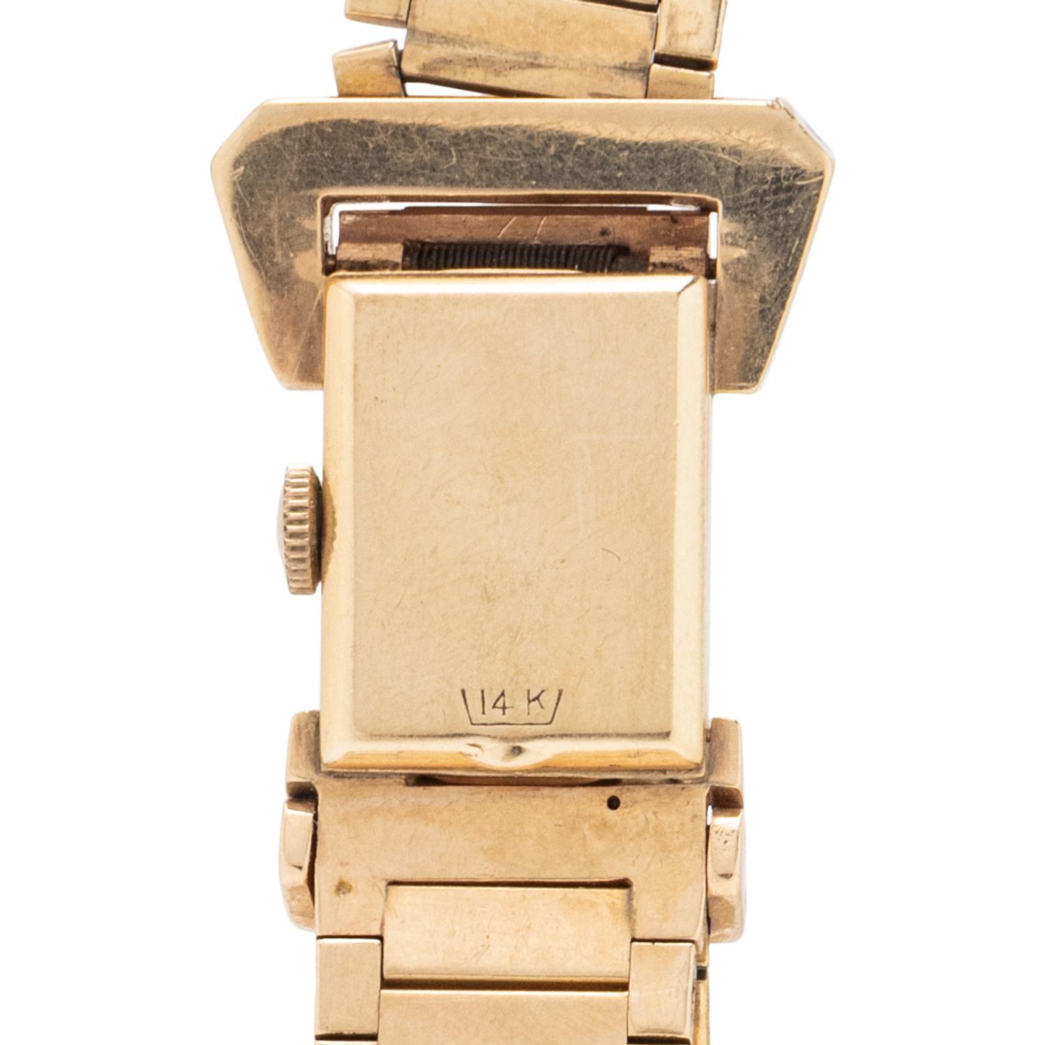 RETRO, PERRAUX, YELLOW GOLD SURPRISE BUCKLE WATCH
