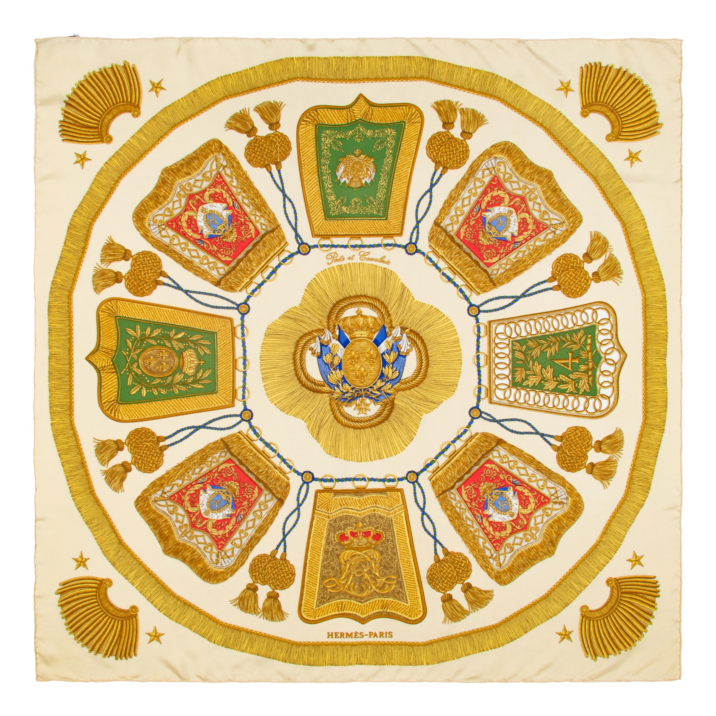 Hermès, Three Silk Scarves 90