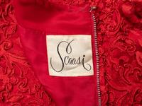 SCAASI, RED LACE DRESS