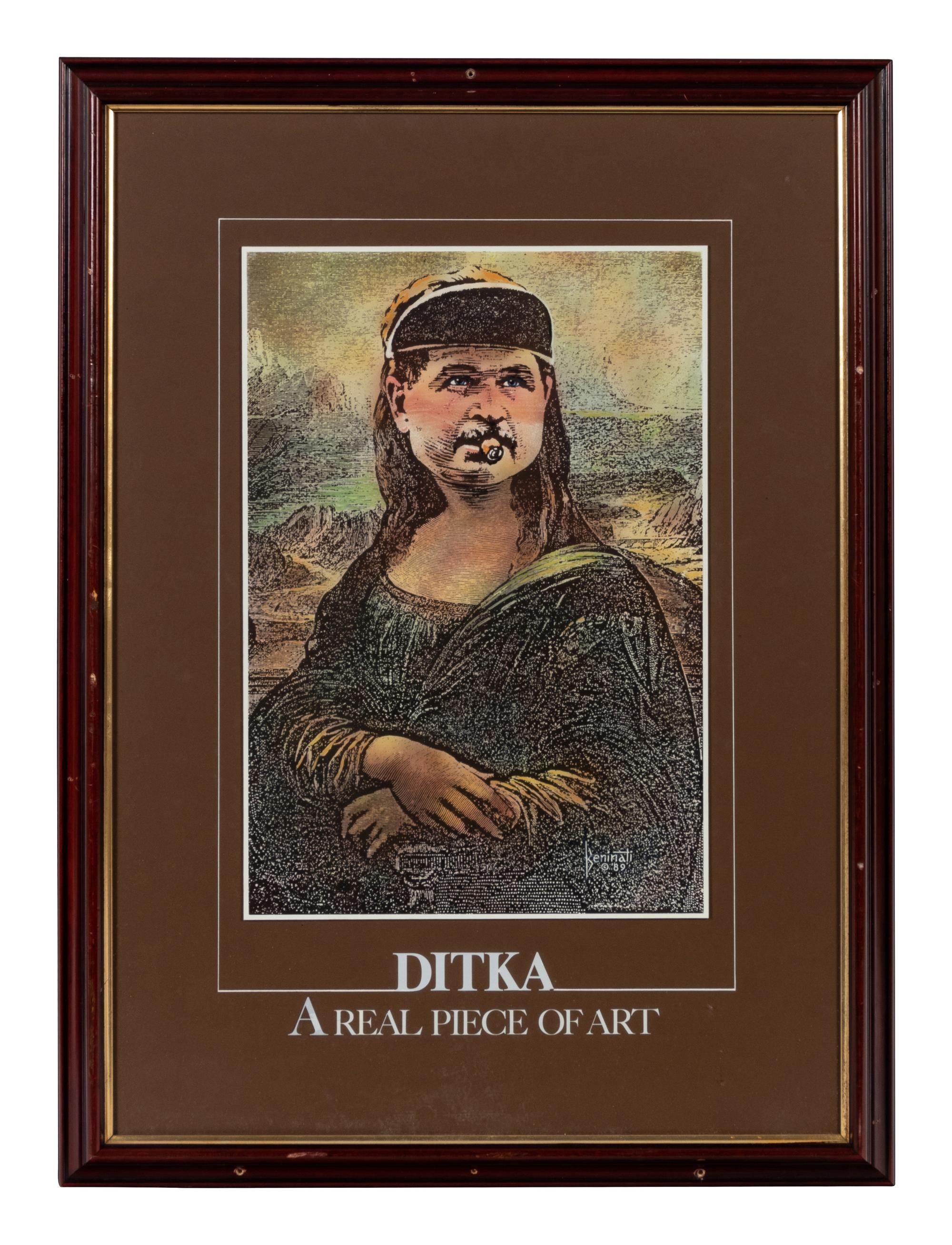 A Group of Five Mike Ditka Artworks Formerly Displayed at Mike Ditka’s Restaurant
