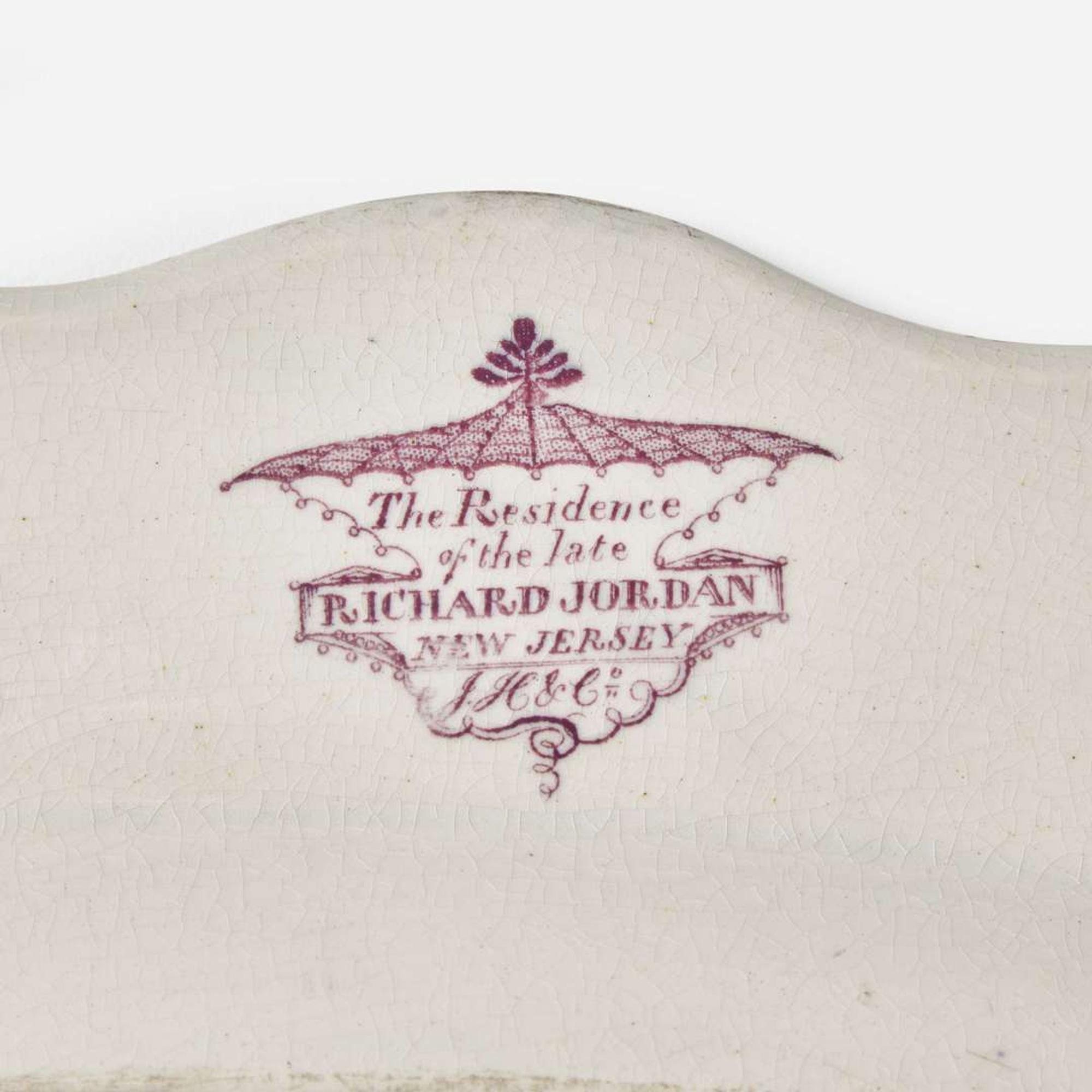 A collection of "Residence of the late Richard Jordan" Staffordshire transfer-printed tablewares first quarter 19th century