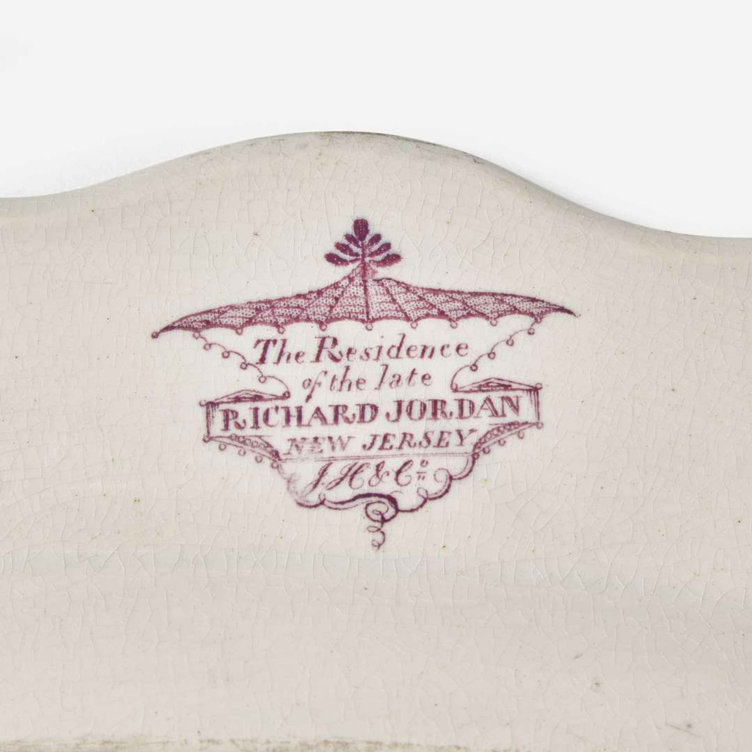 A collection of "Residence of the late Richard Jordan" Staffordshire transfer-printed tablewares first quarter 19th century