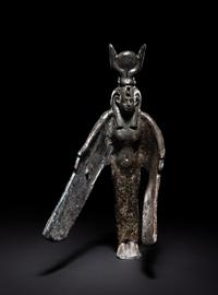An Egyptian Bronze Winged Isis