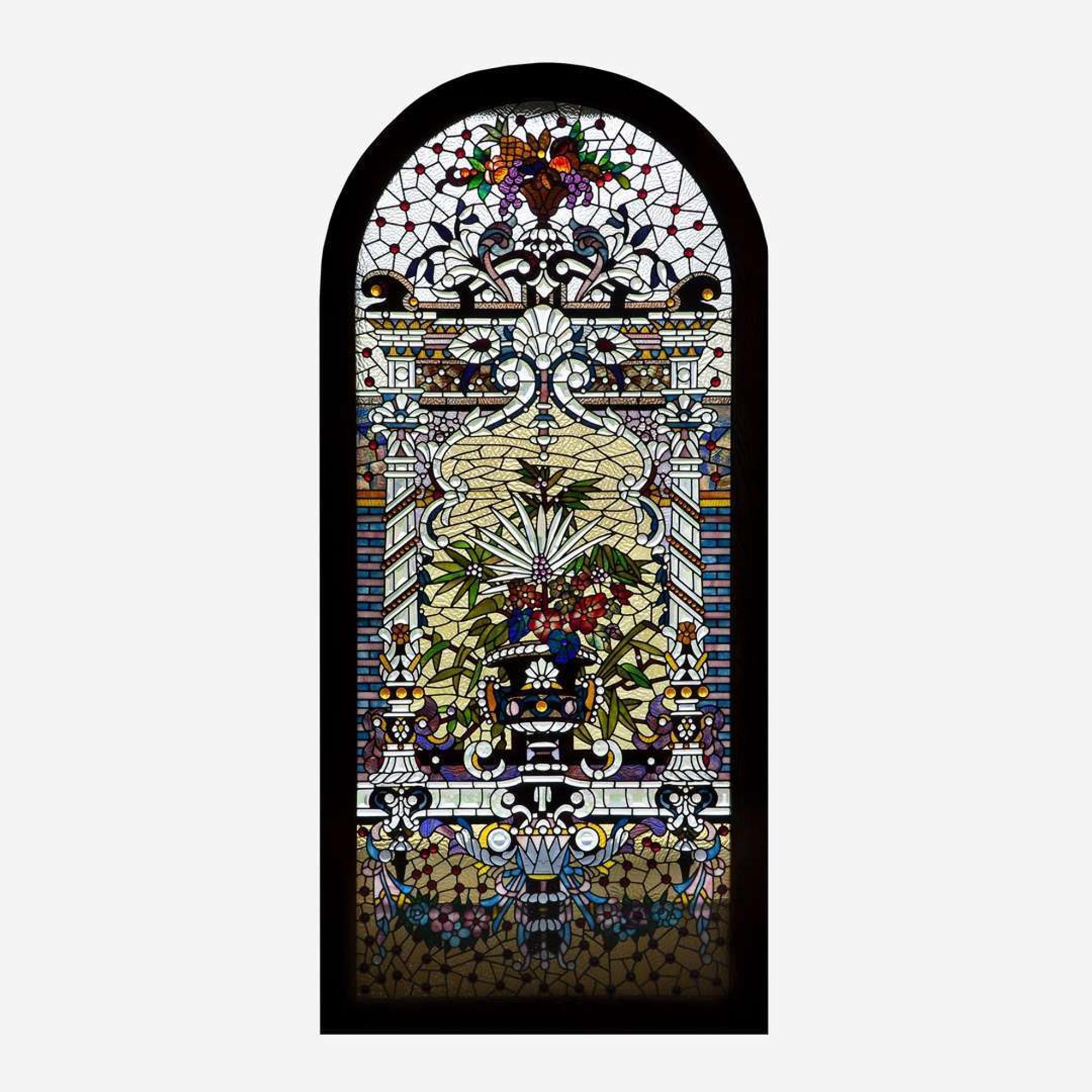 A Bogenrief Studios Stained Glass Window Panel 20th century
